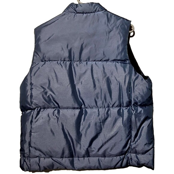 VTG Gap Puffer Vest Down Filled Warmest Mens L Blue Full Zip Lined 90s 1999 EUC - Picture 2 of 8